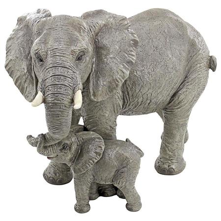 Design Toscano Herd Mentality Mother and Calf Elephant Statue QM3160800